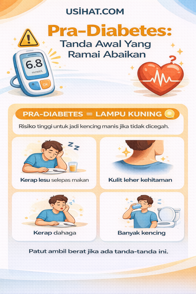 Pra-Diabetes/Pra Kencing Manis : Tanda-Tanda Yang Ramai Abaikan